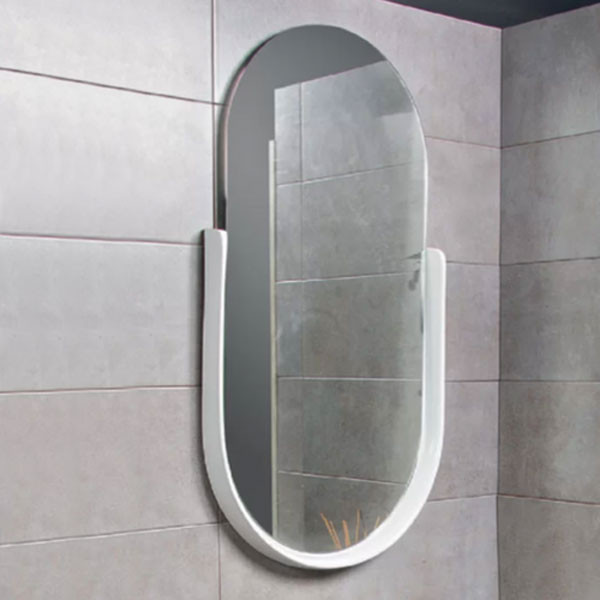 Adamidis Alfa 82 White Gloss Καθρέπτης Μπάνιου Κεραμικός