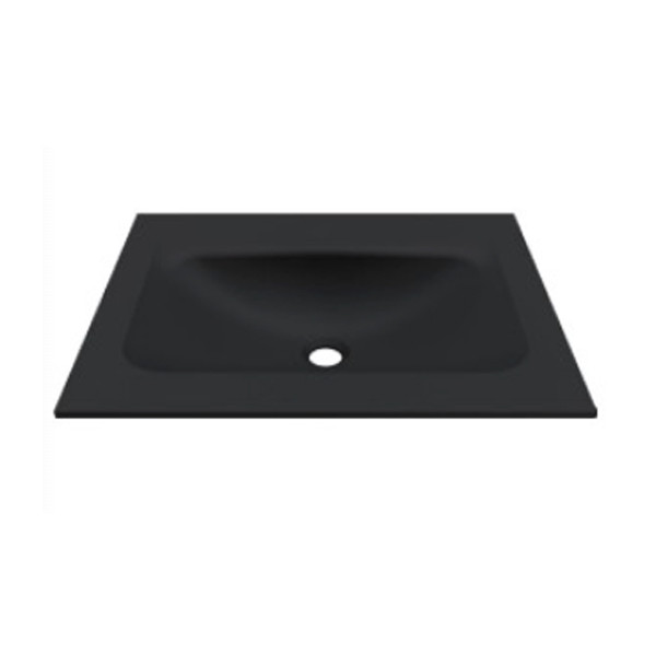 Elleci Anim 60 Nero Opaco Νιπτήρας Τεχνογρανίτης Επίπλου Μπάνιου