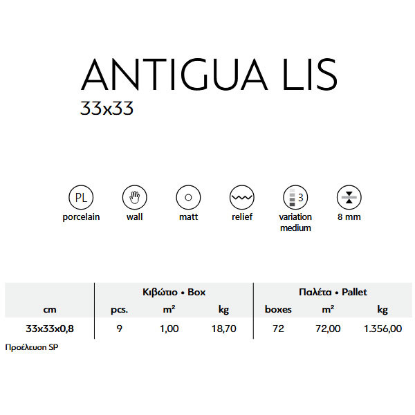 Karag Antigua Lis White Πλακάκι Κουζίνας