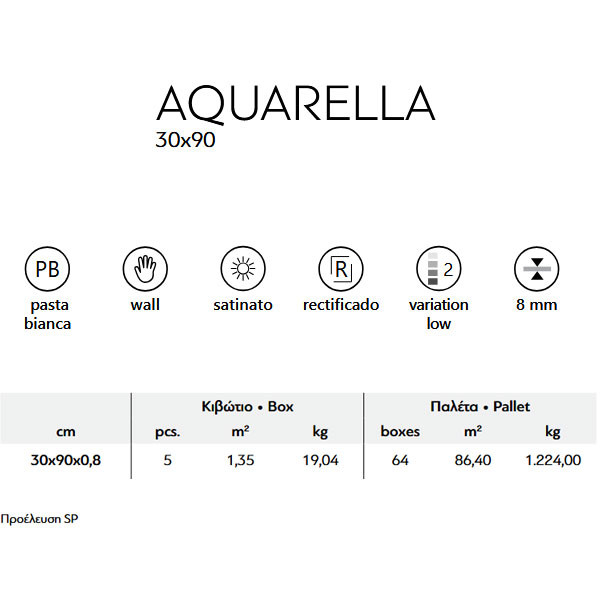 Karag Aquarella Green Πλακάκι Μπάνιου