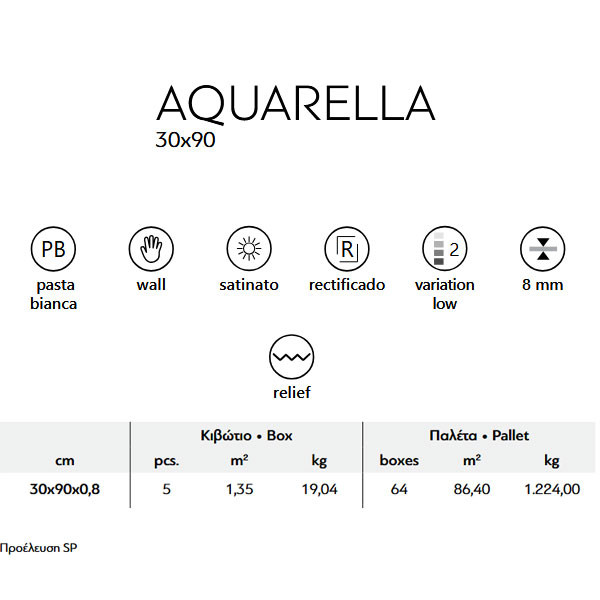 Karag Aquarella Green Rlv Πλακάκι Μπάνιου
