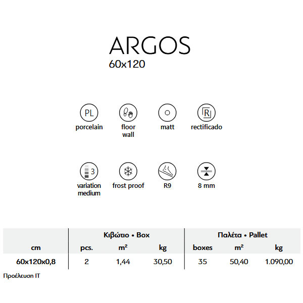 Karag Argos Beige Πλακάκι Μπάνιου