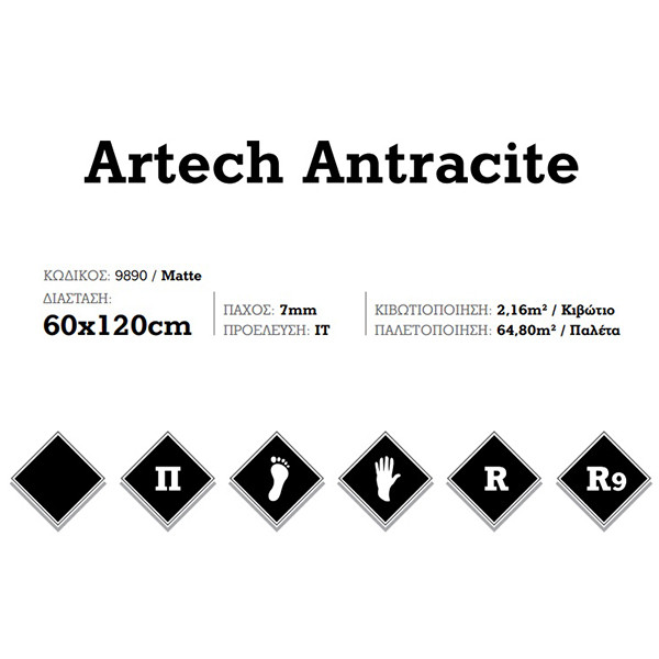KSV Artech Antracite 9890 Πλακάκι Δαπέδου