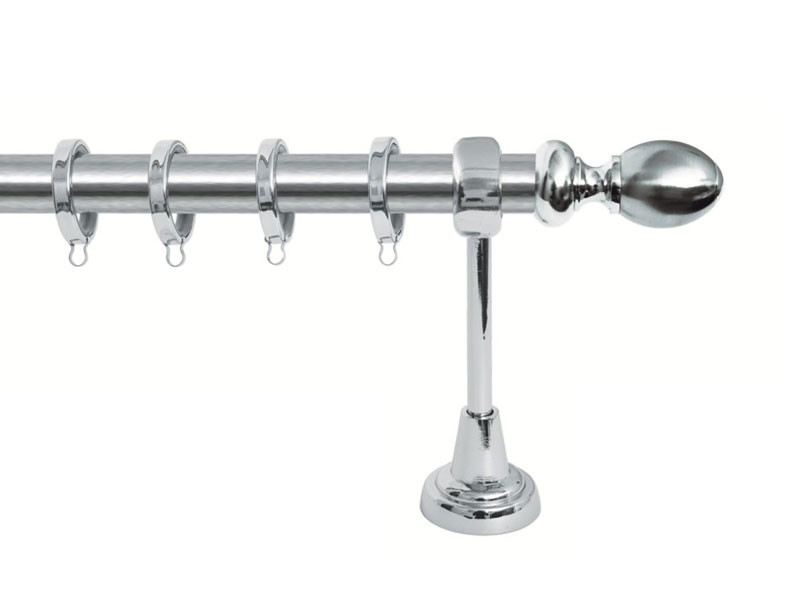 Import Σειρά Β Νο 6 Κουρτινόξυλο Ø25 Νίκελ Ματ / Χρώμιο