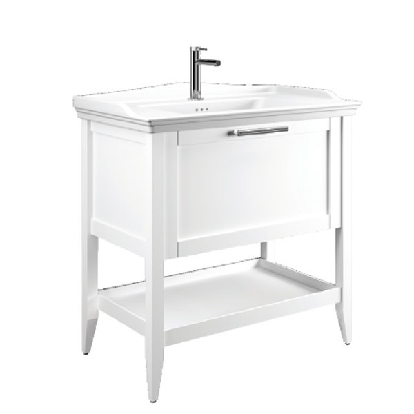 Kolossos Bastle 8075-100 Λευκό Ματ Βάση Επίπλου Μπάνιου Με Νιπτήρα