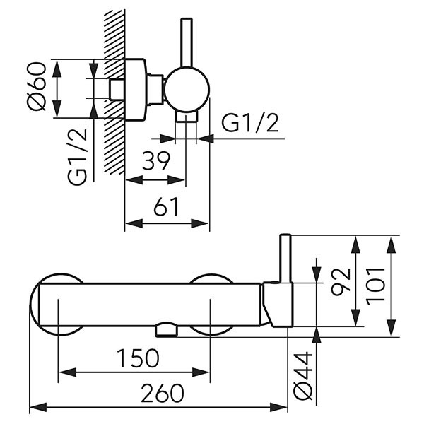 Ferro Ciriculus BCK77GM Gun Metal Μπαταρία Ντουζιέρας