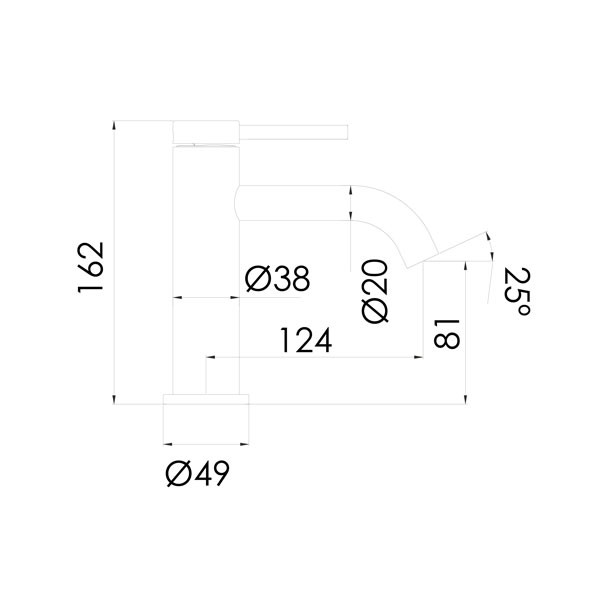 Buades Vetta Nox BD.4911011.WH White Μπαταρία Νιπτήρος Χαμηλή