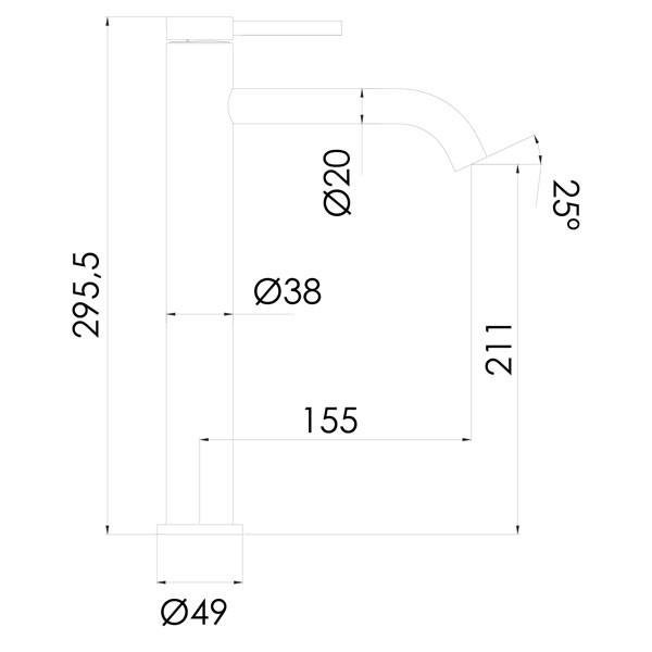 Buades Vetta Nox BD.4911031.RC Brushed Rose Gold Μπαταρία Νιπτήρος Ψηλή