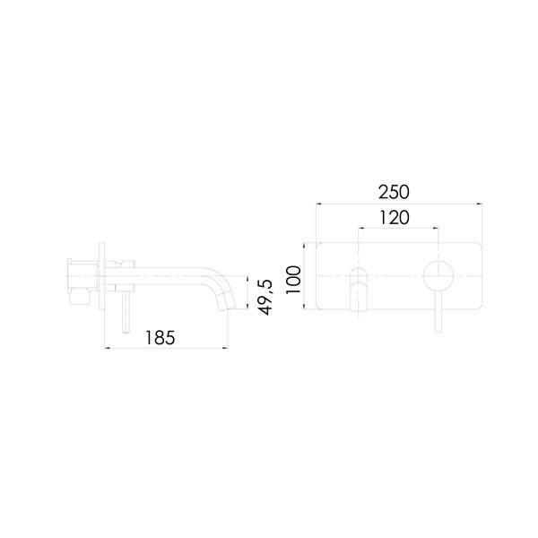 Buades Vetta Nox BD.4913035.RC Brushed Rose Gold Νιπτήρος Εντοιχισμού