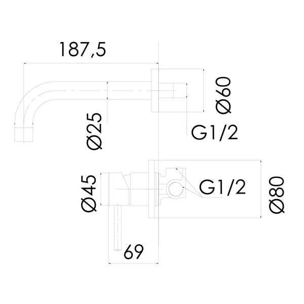 Buades Vetta Nox BD.4913135.IX Inox Νιπτήρος Εντοιχισμού