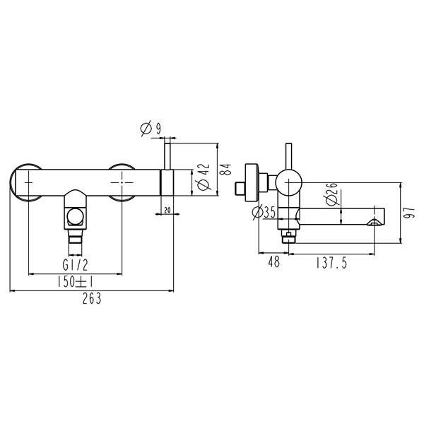 Buades Vetta BD.4932F13.CH Chrome Μπαταρία Λουτρού