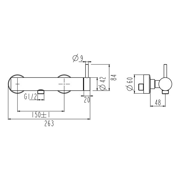 Buades Vetta BD.4921F11.CH Chrome Μπαταρία Ντουζιέρας