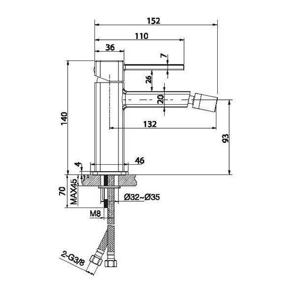 Imex Toscana BDT064-2ORC Μπαταρία Μπιντέ