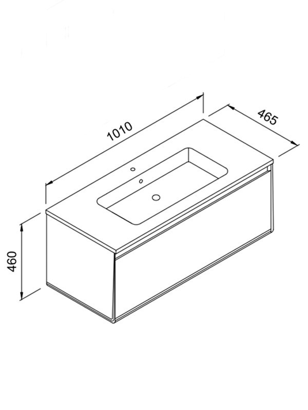 Martin Bella 100 Matte Anthracite Βάση Επίπλου Μπάνιου Με Νιπτήρα