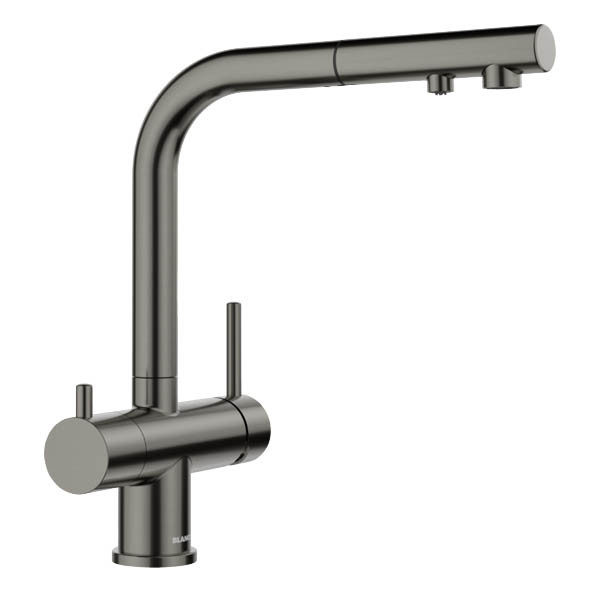 Blanco Fontas ΙΙ Satin Dark Steel 527736 Μπαταρία Κουζίνας Πάγκου