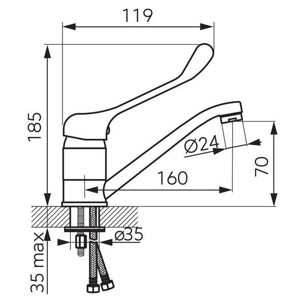 Ferro Vasto Medico BVAM2A Μπαταρία Νιπτήρος Α.Μ.Ε.Α