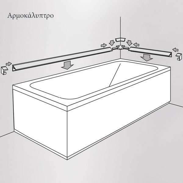 Sirene Modena 130 Μπανιέρα Γωνιακή