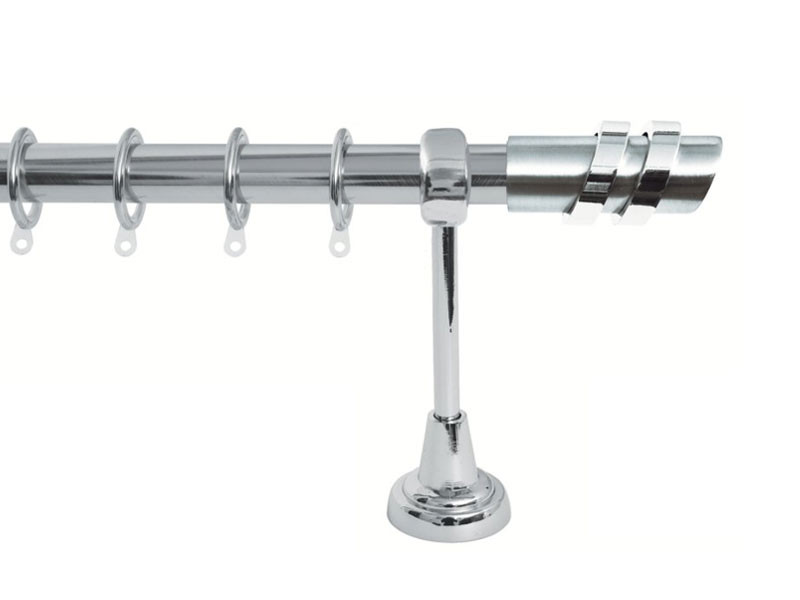 Import Σειρά Γ Νο 4 Κουρτινόξυλο Ø25 Νίκελ Ματ / Χρώμιο