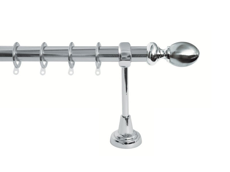 Import Σειρά Γ Νο 6 Κουρτινόξυλο Ø25 Νίκελ Ματ / Χρώμιο