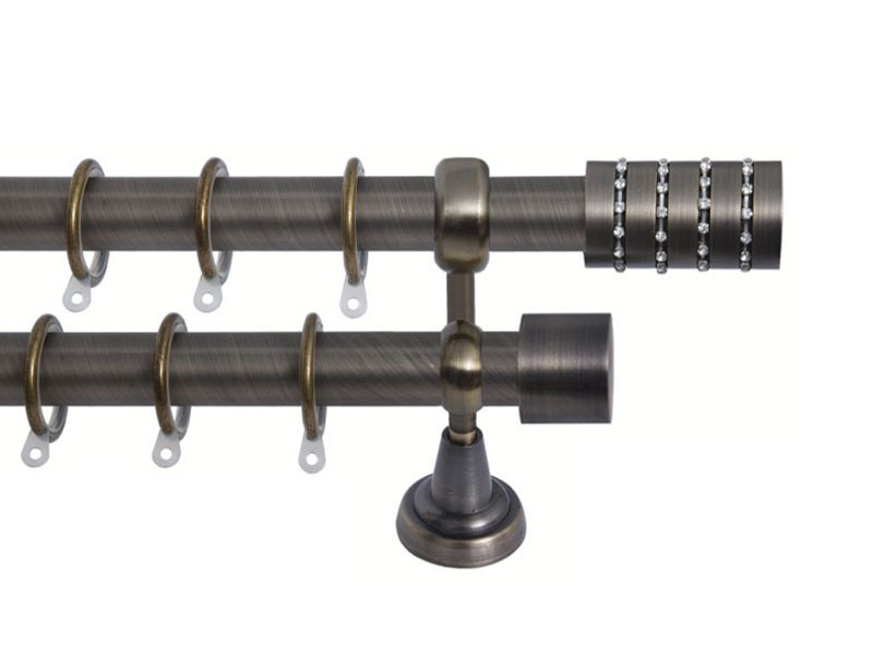 Import Σειρά Γ Νο 7 Κουρτινόξυλο Διπλό Με Σωλήνα Ø25 Οξειδέ