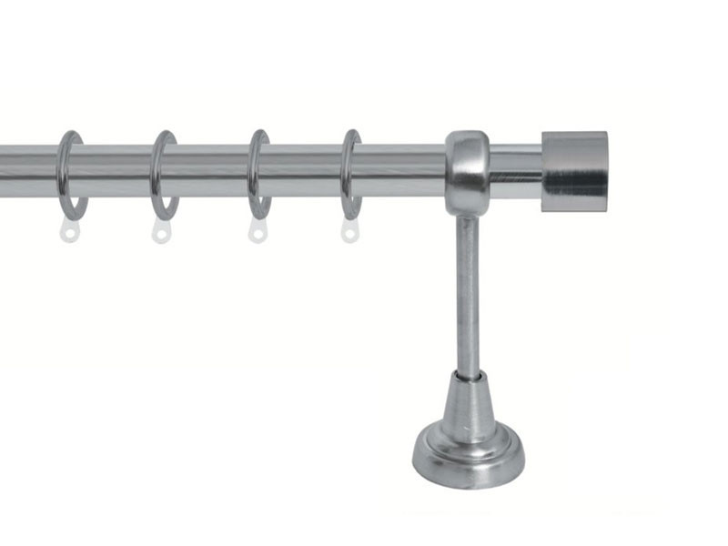 Import Σειρά Γ - Τάπα Κουρτινόξυλο Ø25 Νίκελ Ματ