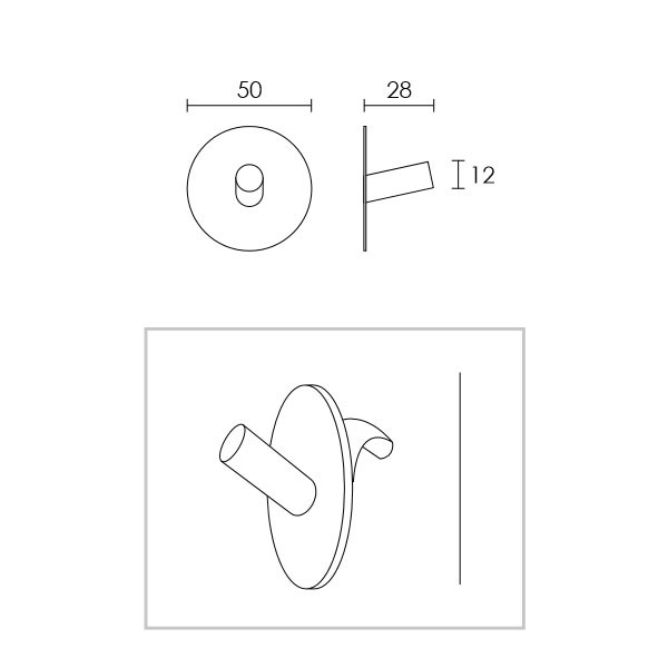 Conset C1149 Κρεμάστρα Τοίχου Μονή Χρωμέ