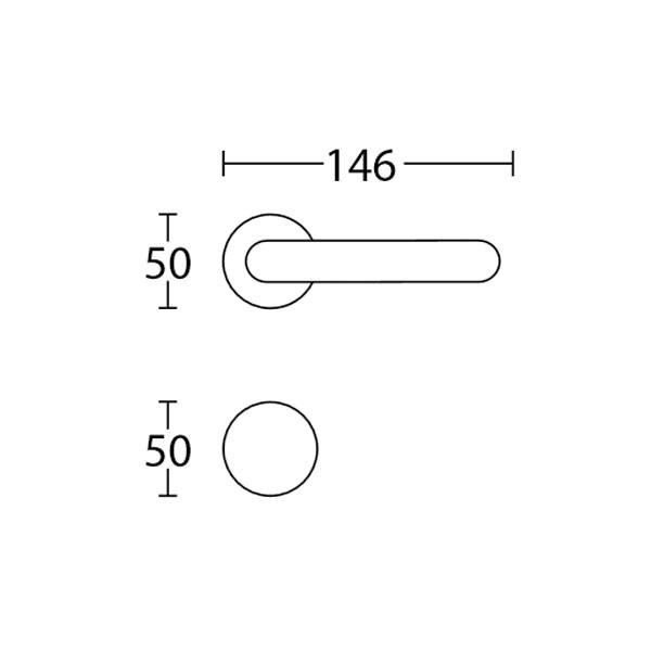 Conset C1855 Πόμολο Εξώπορτας Ματ Μαύρο