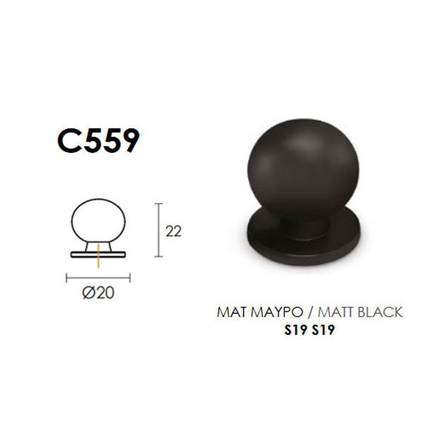 Conset C559-20 Πομολάκι Ματ Μαύρο