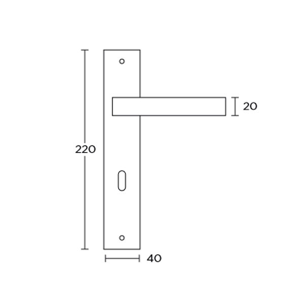 Conset C875 Πόμολο Εξώπορτας Inox