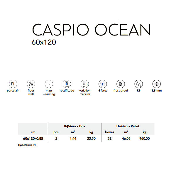 Karag Caspio Ocean Green Πλακάκι Μπάνιου