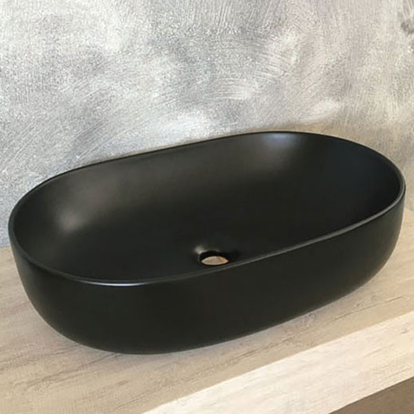 Ceramita M 60 I Black Matt Νιπτήρας Eπικαθήμενος