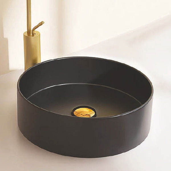 Corgres Circle Black Matt 4220 Νιπτήρας Χρωματιστός