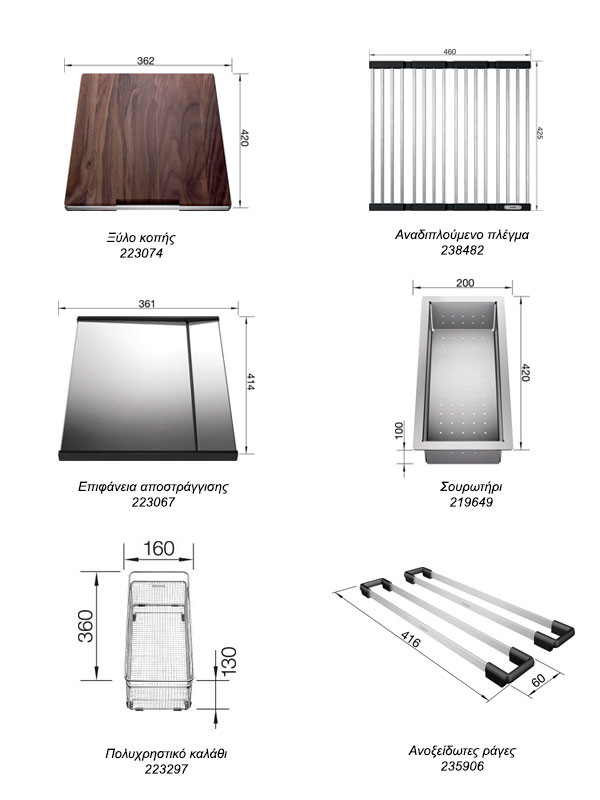 Blanco Claron 700-IF Dark Steel Edition Νεροχύτης Ανοξείδωτος Ένθετος