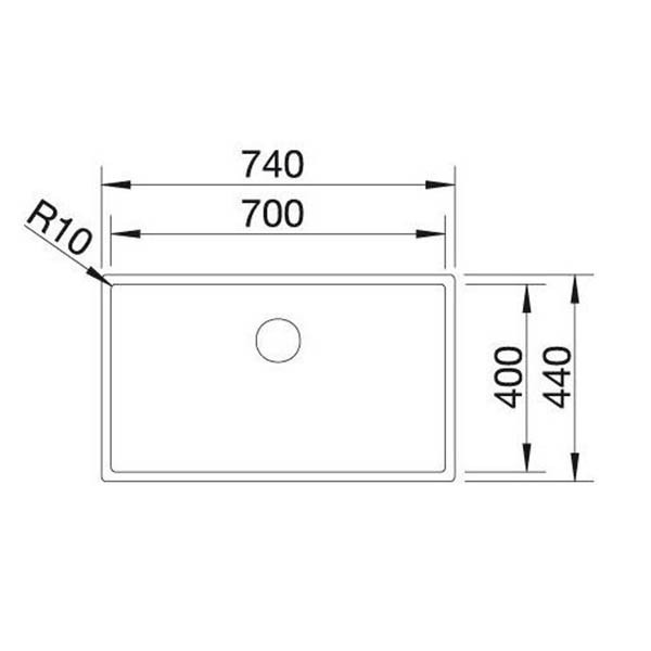 Blanco Claron 700-U Durinox Νεροχύτης Ανοξείδωτος Υποκαθήμενος