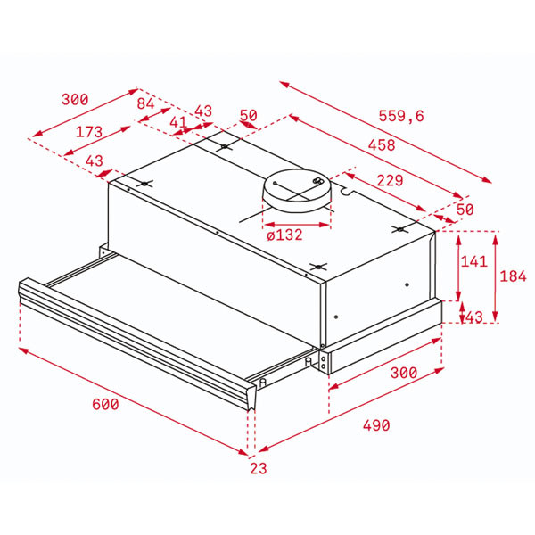 Teka CNL 6415 SS ECOPOWER Συρόμενος Απορροφητήρας