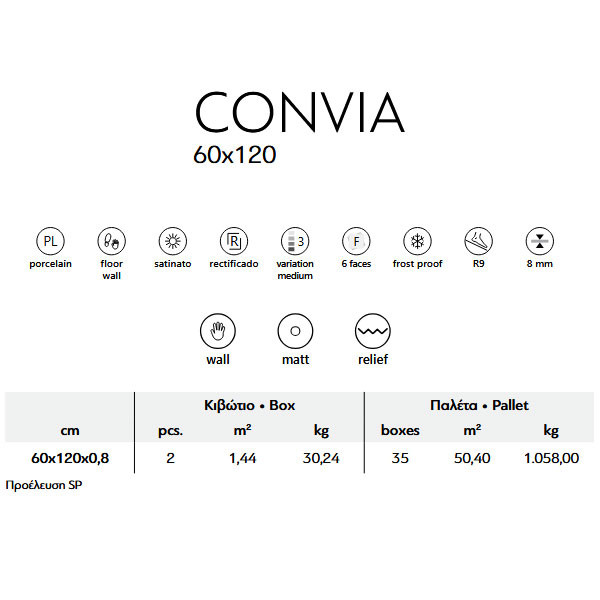 Karag Convia Concrete Mountain Grey Πλακάκι Κουζίνας