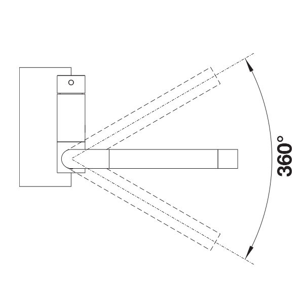 Blanco Coressa-F 521544 Chrome Μπαταρία Κουζίνας Πάγκου