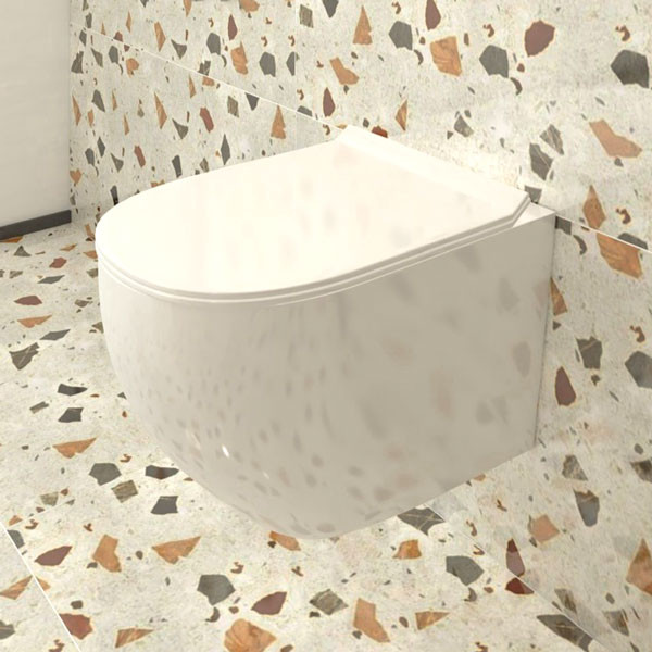 Corgres New Short White Rimless Λεκάνη Κρεμαστή