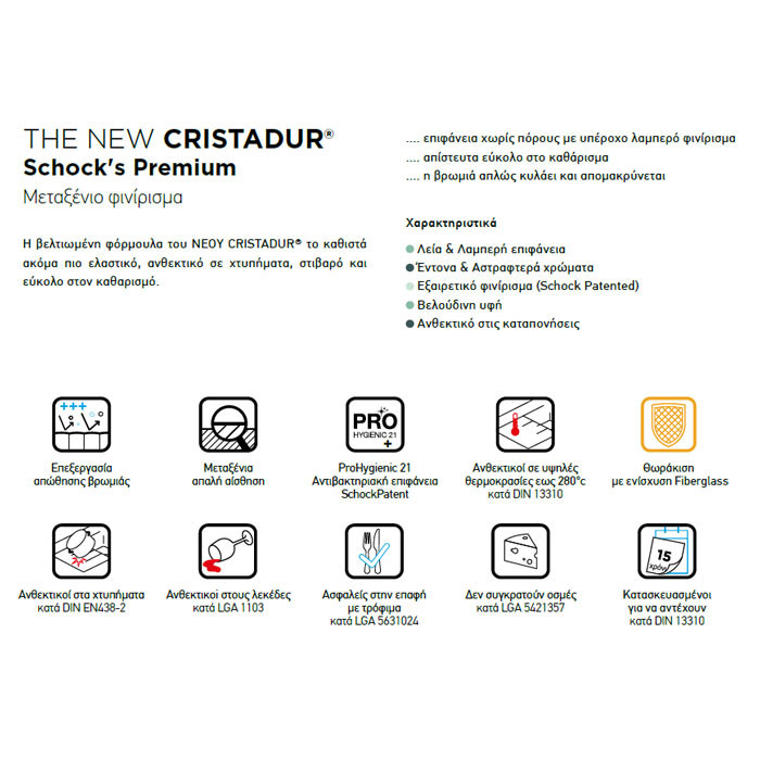 Schock Cristadur Mono 15180-1402 Νεροχύτης Γρανίτης Ένθετος