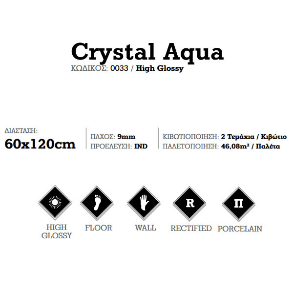 Corgres Crystal Aqua 0033 Πλακάκι Δαπέδου
