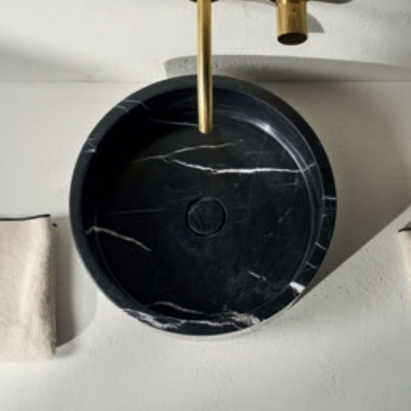 Fossil Luno DC 42-400 Marquina Nero Νιπτήρας Πέτρινος