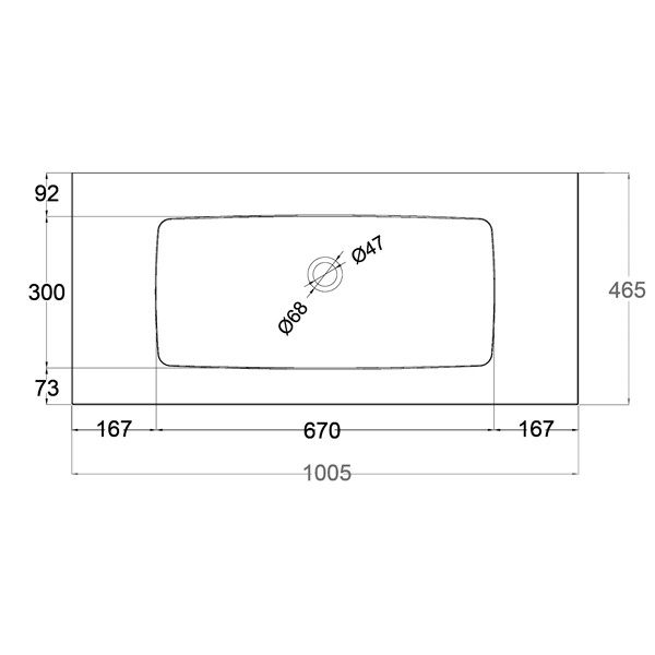 Elleci Deciso 100 Nero Opaco Νιπτήρας Τεχνογρανίτης Επίπλου Μπάνιου