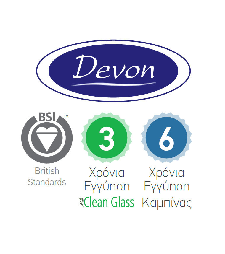 Devon Iwis Walk-In-IW Inox Black Brushed PVD Καμπίνα Παραβάν Ντουζιέρας