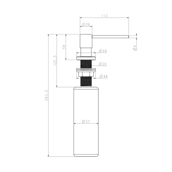 Helika DL PVD Copper Ντισπένσερ Νεροχύτη