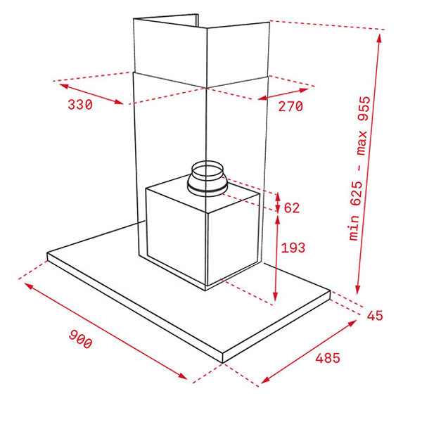 Teka DLH 986 T Ecopower Απορροφητήρας Καμινάδα