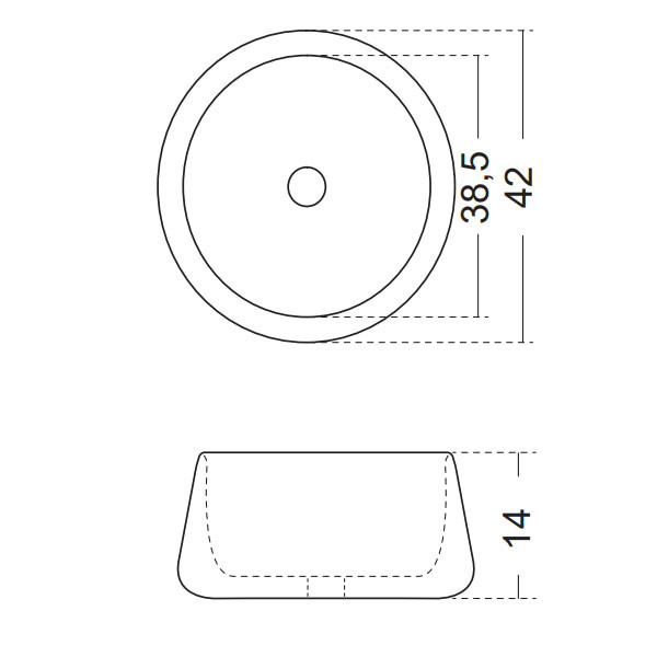 Fossil Opus Marble DR 42-400 Marquina Nero Νιπτήρας Πέτρινος