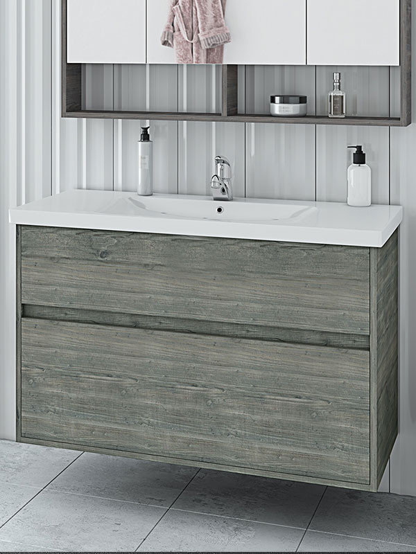 Drop Instinct 100 Smoked Oak Βάση Επίπλου Μπάνιου Με Νιπτήρα