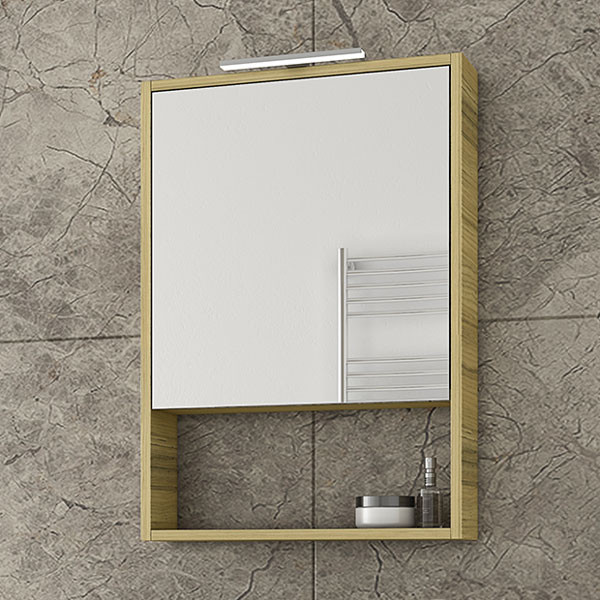 Drop Instinct 55 Natural Oak Καθρέπτης Επίπλου Μπάνιου