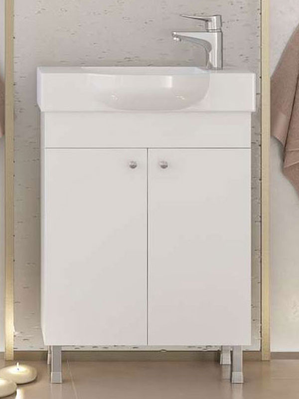 Drop Litos 55 SG White Βάση Επίπλου Μπάνιου Με Νιπτήρα