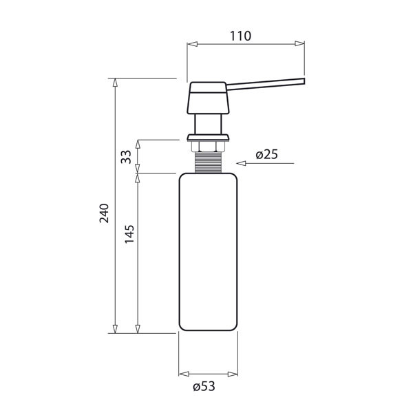 Helika DS Black Metallic Ντισπένσερ Νεροχύτη